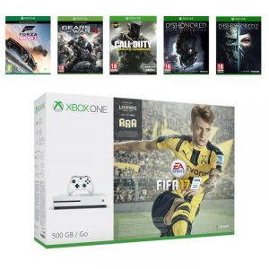 xbox-one-s-fifa-17-cod-infinite-warfare-forza-3-gears-of-war-4-dishonored-1-et-2-pas-cher