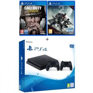 ps4 slim 500 go 2 manettes 2 jeux