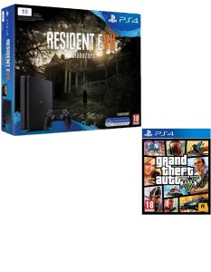 PS4 Slim 1 To Resident Evil 7 + GTA 5