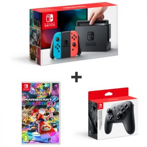 Nintendo-Switch-Néon-Mario-Kart-8-Deluxe-Manette-Pro-Switch