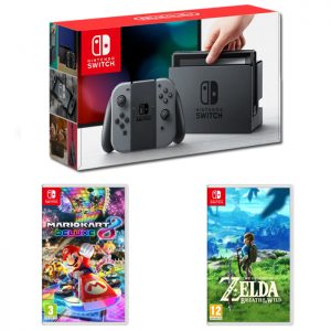 Nintendo-Switch-grise-Mario-Kart-8-Deluxe-The-Legend-Of-Zelda-Breath-of-the-Wild