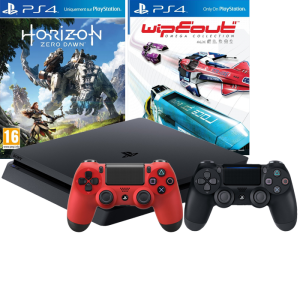PS4-Slim-Noire-500-Go-2-manettes-Horizon-Zero-Dawn-wipeout1