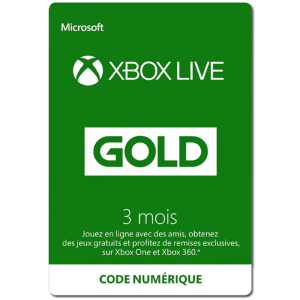 abonnement xbox live gold 3 mois pas cher