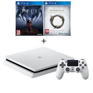 ps4 slim blanche + 2 jeux pas cher
