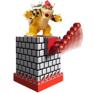présentoir amiibo spinning fire barre de feu bowser