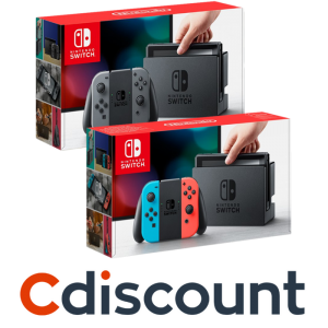 nintendo-switch-grise-néon-cdiscount