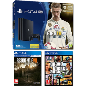 pack ps4 pro fifa 18 gta 5 resident evil 7