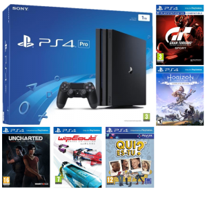SUPER PACK PS4 PRO + 5 JEUXSUPER PACK PS4 PRO + 5 JEUX
