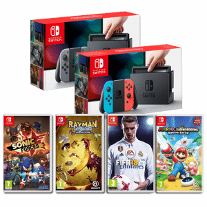 nintendo-switch-sonic-forces-rayman-legends fifa 18 mario lapins crétins