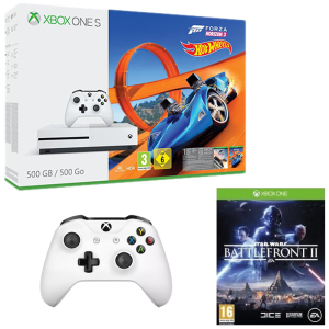 xbox one s 2 manettes star wars battlefront 2 forza horizon hot wheels