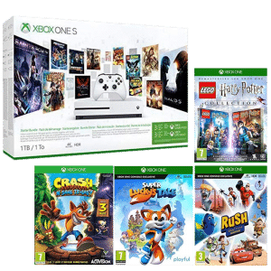 Pack Xbox One S + 3 mois GamePass + 3 mois Xbox Live + 4 jeux