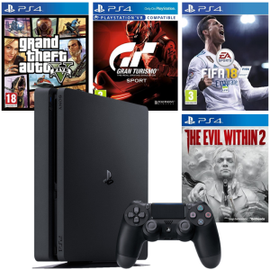ps4 slim fifa 18 gt sport gta 5 evil within 2