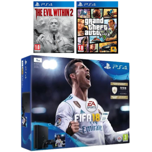 ps4 slim fifa 18 gta 5 evil within 2