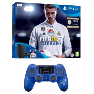 ps4 slim 1 To fifa 18 + 2 manettes playstation football club