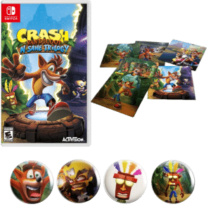 crash bandicoot n sane trilogy switch badges lithographies