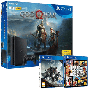 PS4 slim god of war gta 5 Destiny