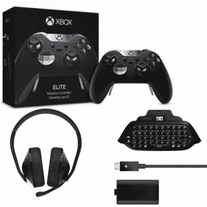 Pack Manette Xbox One Elite + Kit play & Charge + Casque stéréo + Chatpad