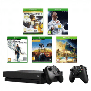 xbox-one-x-1to-2-manettes-ac-origins-fifa-overwatch-pubg-quantum-break