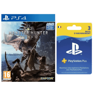 Monster Hunter World sur PS4 + Abonnement Playstation Plus 3 Mois