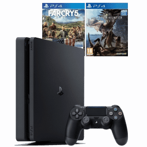 PS4 Slim 500 Go + Far Cry 5 + Monster Hunter World