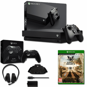 xbox one x pack accessoires manette elite casque chatpad charge kit state of decay 2
