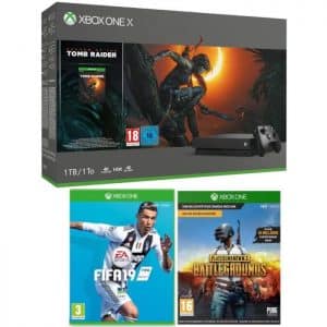 pack xbox one x fifa tomb raider pubg