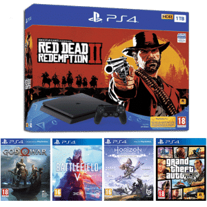 pack ps4 slim red dead redemption 2 gta 5 horizon zero dawn god of war battlefield 5