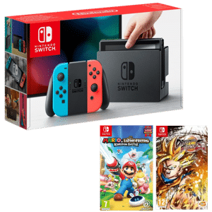 pack switch dragon ball fighterz mario lapins crétins