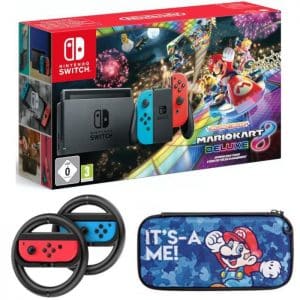 Nintendo Switch Mario Kart 8 Deluxe + 2 Volants + Housse v3