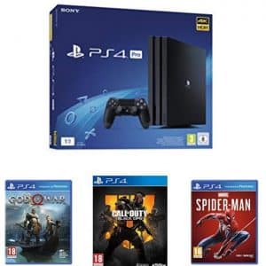 Pack PS4 Pro + Spiderman + God Of War + COD Black Ops 4