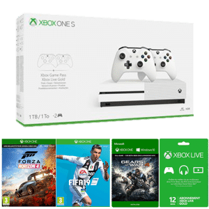SLIDER xbox one s fifa 19 gears of war 4 forza horizon 4 12 mois xbox live