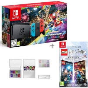 pack console mario kart 8 deluxe + harry potter + étui