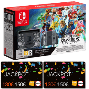 switch smash bros carte cadeau jackpot fnac