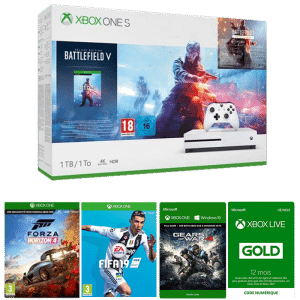 xbox one s battlefield 5 forza horizon 4 fifa 19 gears of war 4 12 mois gold 14 12 18