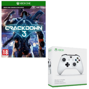 Pack manette Xbox One blanche + jeu Crackdown 3