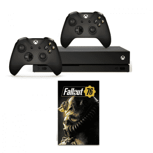 xbox one x promo fallout 76 2 manettes