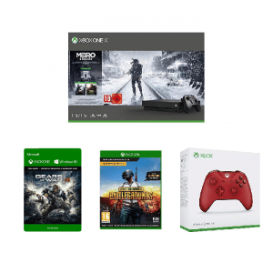 xbox-one-x-metro-exodus-manette-rouge-pubg-gow-4