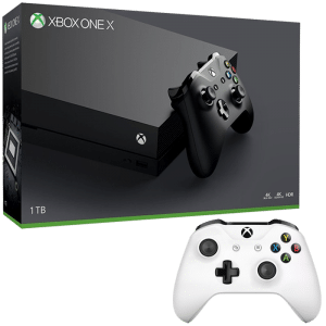 xbox one x 2 manettes blanche