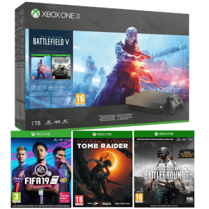 xbox one x gold rush battlefield 5 pubg fifa 19 shadow of the tomb raider