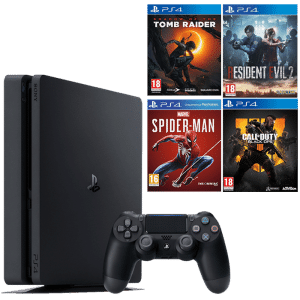 pack ps4 slim resident evil 2 spiderman shadow of the tomb raider cod black ops 4
