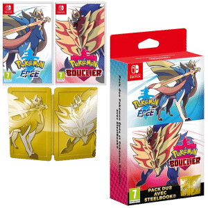 pokemon double pack epee bouclier steelbook