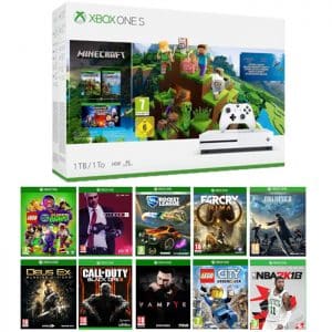 xbox one S 10 jeux auchan