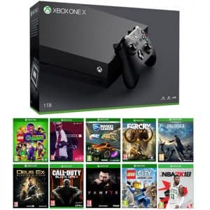 xbox one x 10 jeux auchan
