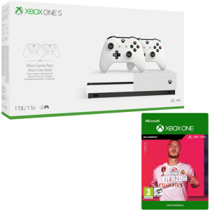 Xbox One S 1 To + 2 manettes + FIFA 20 code
