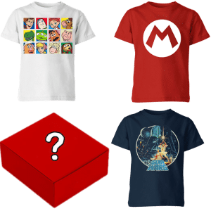 lot t shirt box mystere enfants kids zavvi