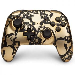 manette switch or gold pokemon pikachu