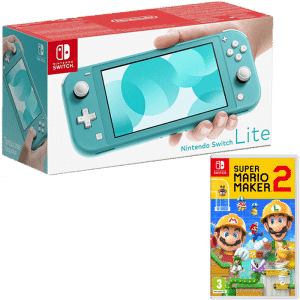 nintendo switch lite turquoise super mario maker 2