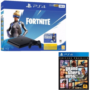 pack ps4 slim fortnite 500 Go gta 5 premium edition
