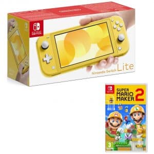 pack switch lite jaune mario maker 2 pas cher