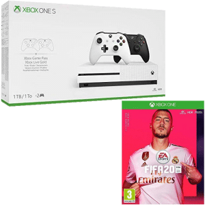 pack xbox one s manette blanche noire fifa 20
